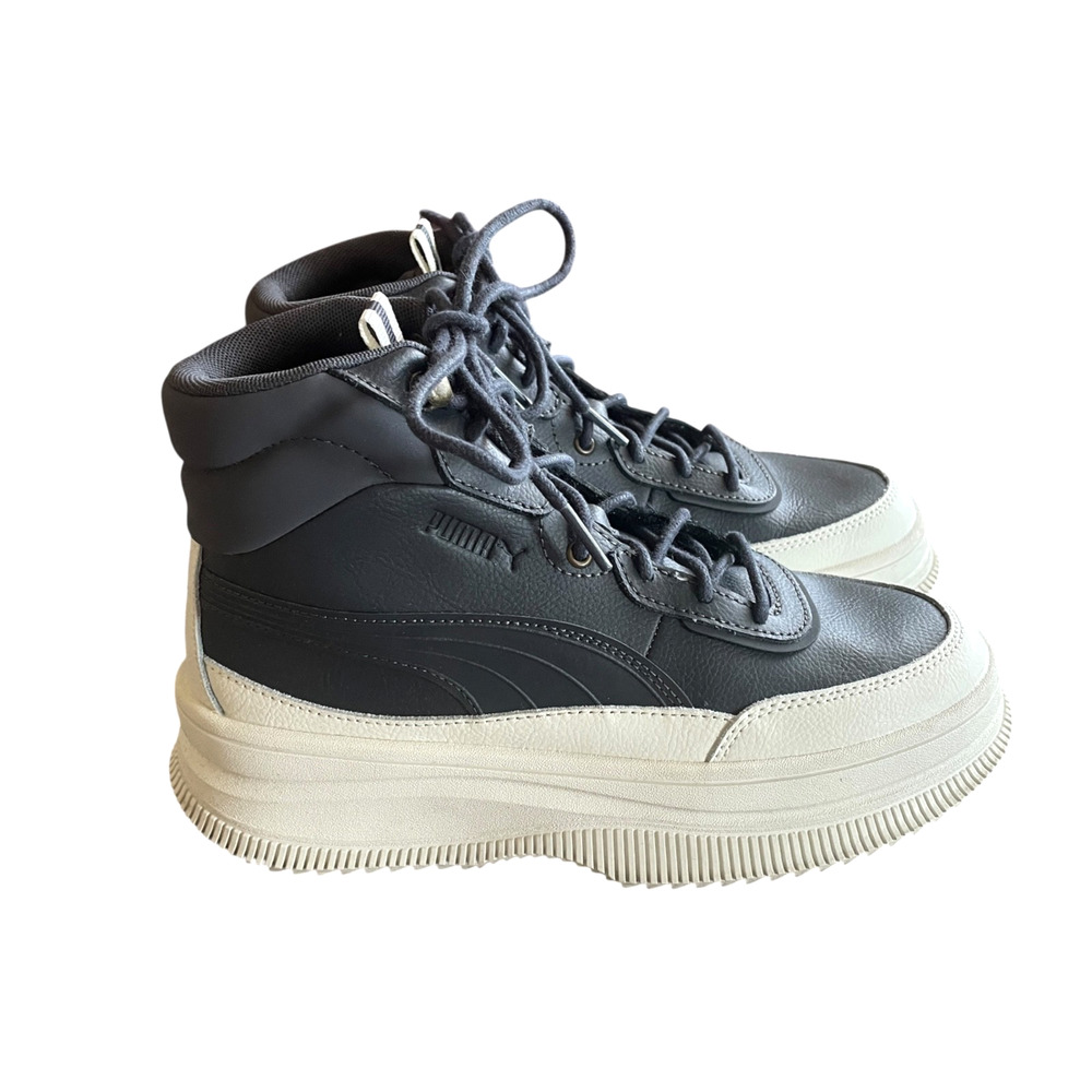 PUMA Mayra Women Size 7.5/EU 38 Blue White Lace-Up Platform Sneakers Ankle Boots - Picture 3 of 9